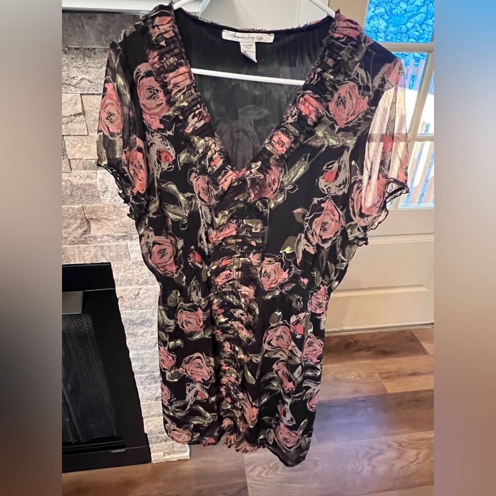 American Rag Floral V-Neck